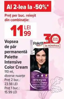 Carrefour Vopsea de păr permanentă Palette Intensive Color Cream Ofertă