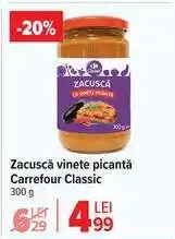 Carrefour Zacuscă vinete picantă Carrefour Classic Ofertă