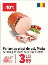 Carrefour Parizer cu piept de pui Meda Ofertă