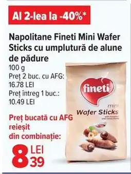 Carrefour Napolitane Fineti Mini Wafer Sticks Ofertă