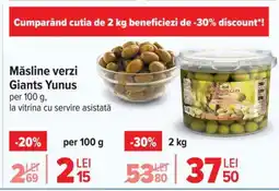 Carrefour Măsline verzi giants Yunus Ofertă