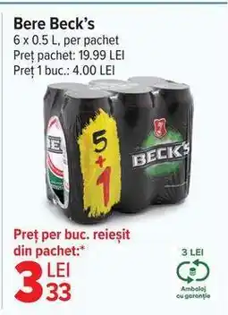 Carrefour Bere Beck's Ofertă