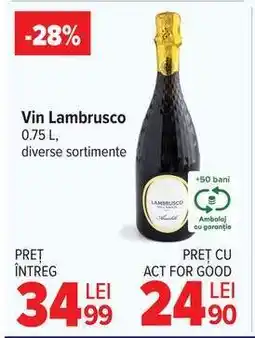 Carrefour Vin Lambrusco Ofertă