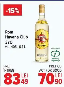Carrefour Rom Havana Club 3YO Ofertă