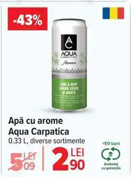 Carrefour Apă cu arome Aqua Carpatica Ofertă