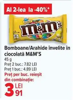 Carrefour Bomboane/arahide învelite în ciocolată M&M’S Ofertă