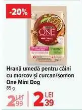 Carrefour Hrană umedă pentru câini cu morcov și curcan/somon One Mini Dog Ofertă