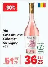 Carrefour Vin Casa de Rose Cabernet Sauvignon 0.75 Ofertă