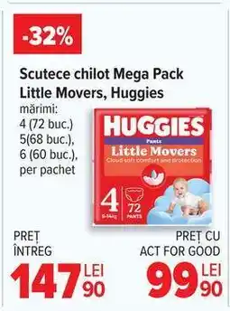 Carrefour Scutece chilot Mega Pack Little Movers, Huggies Ofertă