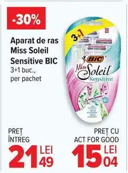 Carrefour Aparat de ras Miss Soleil Sensitive BIC Ofertă