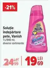 Carrefour Soluție îndepărtare pete Vanish Ofertă