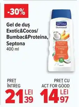 Carrefour Gel de duș Exotic&Cocos/Bumbac&Proteina, Septona Ofertă