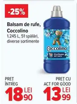 Carrefour Balsam de rufe Coccolino Ofertă