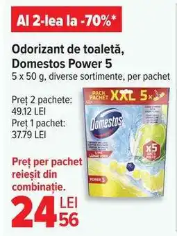 Carrefour Odorizant de toaletă, Domestos Power 5 Ofertă