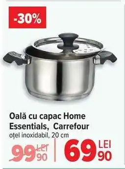 Carrefour Oală cu capac Home Essentials, Carrefour Ofertă