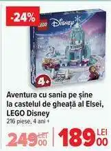 Carrefour Aventura cu sania pe șine la castelul de gheață al Elsei, LEGO Disney Ofertă