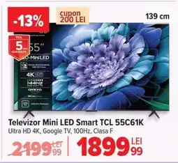 Carrefour Televizor Mini LED Smart TCL 55C61K Ofertă