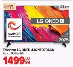 Carrefour Televizor LG QNED 43QNED70A6A Ofertă