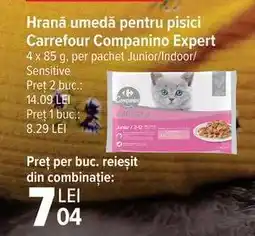 Carrefour Hrană umedă pentru pisici Carrefour Companino Expert Ofertă