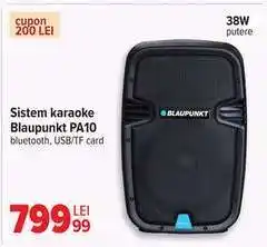 Carrefour Sistem karaoke Blaupunkt PA10 Ofertă