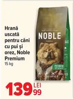 Carrefour Hrană uscată pentru câini cu pui și orez, Noble Premium Ofertă