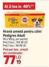 Carrefour Hrană umedă pentru câini Pedigree Adult Ofertă