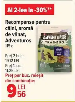 Carrefour Recompense pentru câini, aromă de vânat, Adventuros Ofertă
