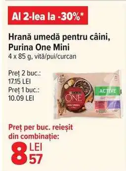 Carrefour Hrană umedă pentru câini, Purina One Mini Ofertă