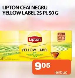 Unicarm Lipton ceai negru yellow label 25 PL Ofertă