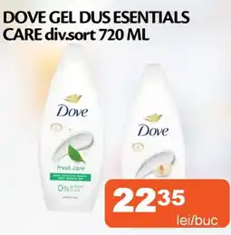 Unicarm Dove gel dus esentials care div.sort Ofertă