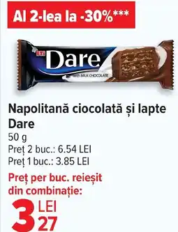 Carrefour Market Napolitană ciocolată și lapte Dare Ofertă