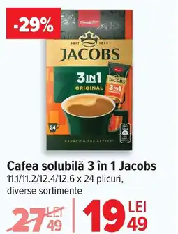 Carrefour Market Cafea solubilă 3 în 1 Jacobs Ofertă