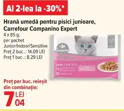 Carrefour Market Hrană umedă pentru pisici junioare, Carrefour Companino Expert Ofertă