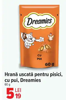 Carrefour Market Hrană uscată pentru pisici, cu pui, Dreamies Ofertă