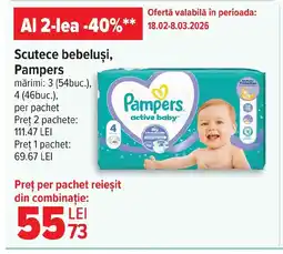 Carrefour Market Scutece bebeluşi, Pampers Ofertă