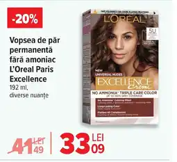 Carrefour Market Vopsea de păr permanentă fără amoniac L'Oreal Paris Excellence Ofertă