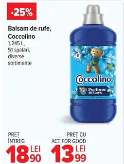 Carrefour Market Balsam de rufe, Coccolino Ofertă