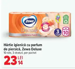Carrefour Market Hârtie igienică cu parfum de piersică, Zewa Deluxe Ofertă