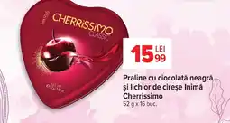 Carrefour Market Praline cu ciocolată neagră şi lichior de cireşe Inimă Cherrissimo Ofertă