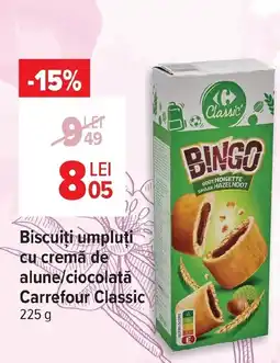 Carrefour Market Biscuiti umpluti cu cremă de alune/ciocolată Carrefour Classic Ofertă