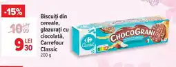 Carrefour Market Biscuiți din cereale, glazurați cu ciocolată, Carrefour Classic Ofertă
