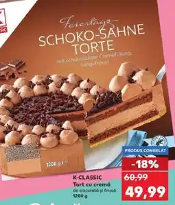 Kaufland K-CLASSIC Tort cu cremă Ofertă