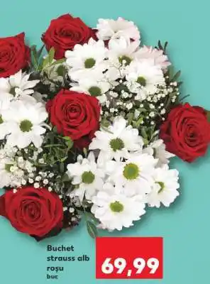 Kaufland Buchet strauss alb roșu Ofertă