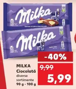 Kaufland MILKA CIOCOLATĂ Ofertă