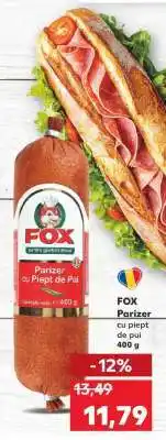 Kaufland FOX Parizer cu piept de pui Ofertă