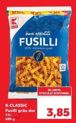 Kaufland K-CLASSIC Fusilli grâu dur XXL Ofertă