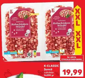 Kaufland K-CLASSIC Șuncă cubulețe Ofertă