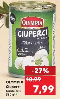 Kaufland OLYMPIA Ciuperci tăiate felii 380 g Ofertă