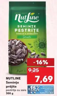 Kaufland NUTLINE Semințe prăjite pestrițe cu sare 300 g Ofertă
