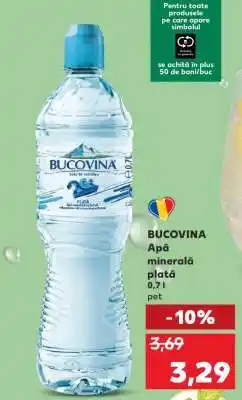 Kaufland BUCOVINA Apă minerală plată 0,7 l pet Ofertă